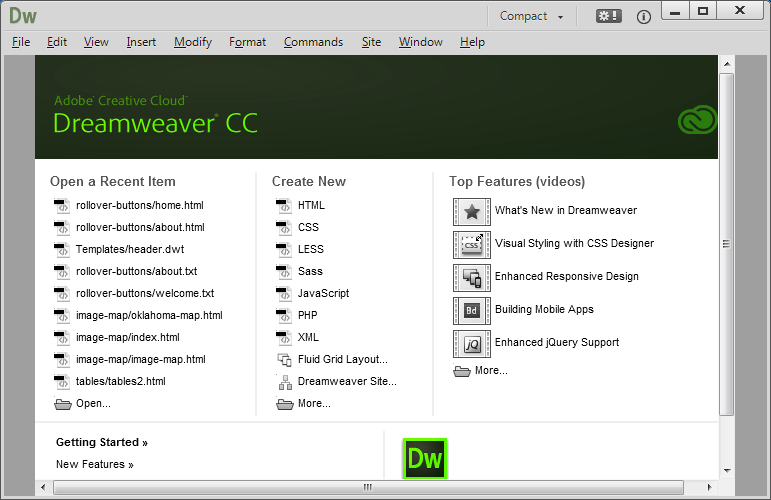 Adobe Dreamweaver CC latest version