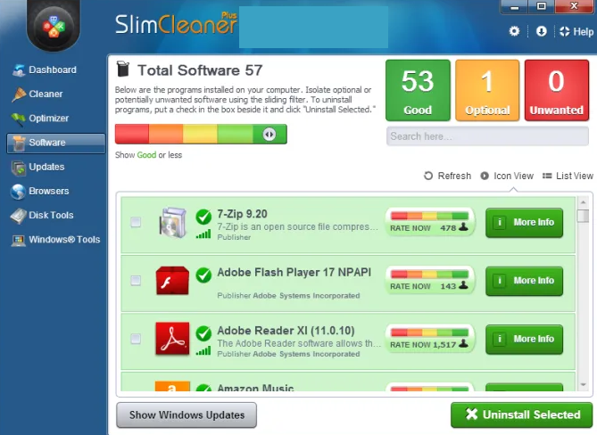 SlimCleaner Plus windows