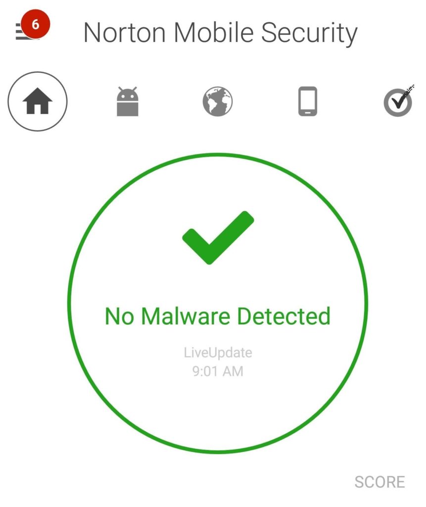 Norton Mobile Security windows