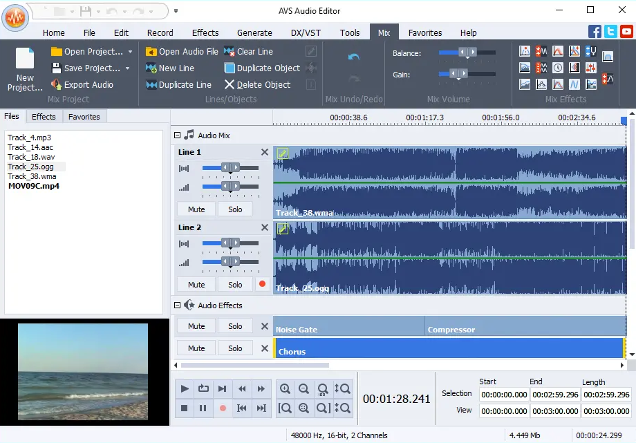 AVS Audio Editor windows