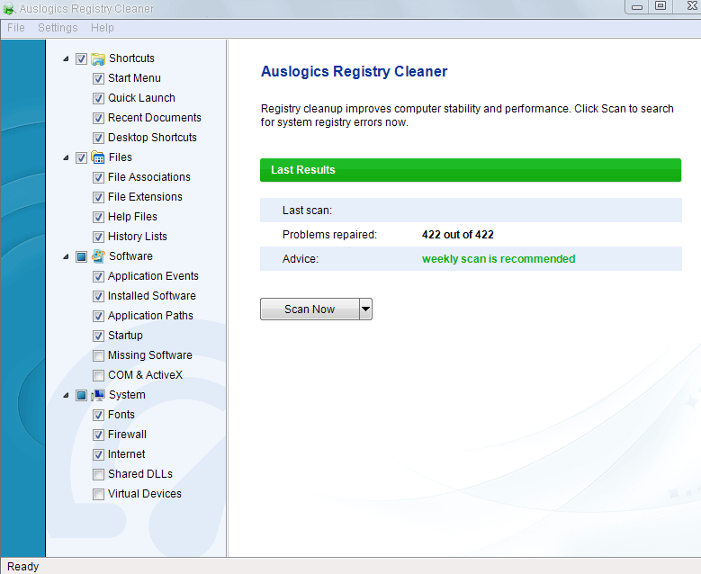Auslogics Registry Cleaner latest version