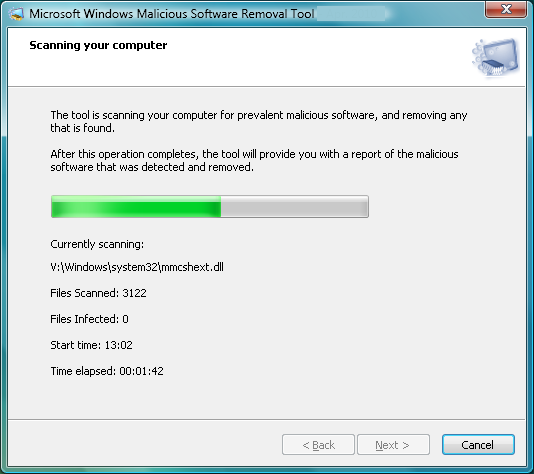 Microsoft Malicious Software Removal Tool windows