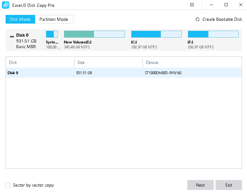 EaseUS Disk Copy Pro windows
