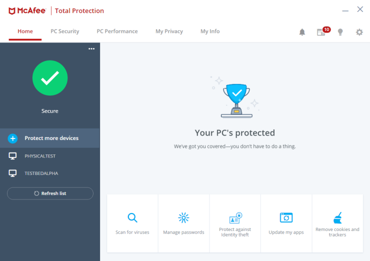 McAfee Total Protection latest version