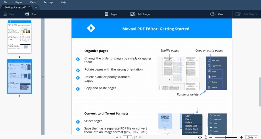 Movavi PDF Editor latest version