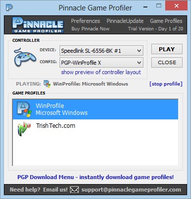 Pinnacle Game Profiler latest version