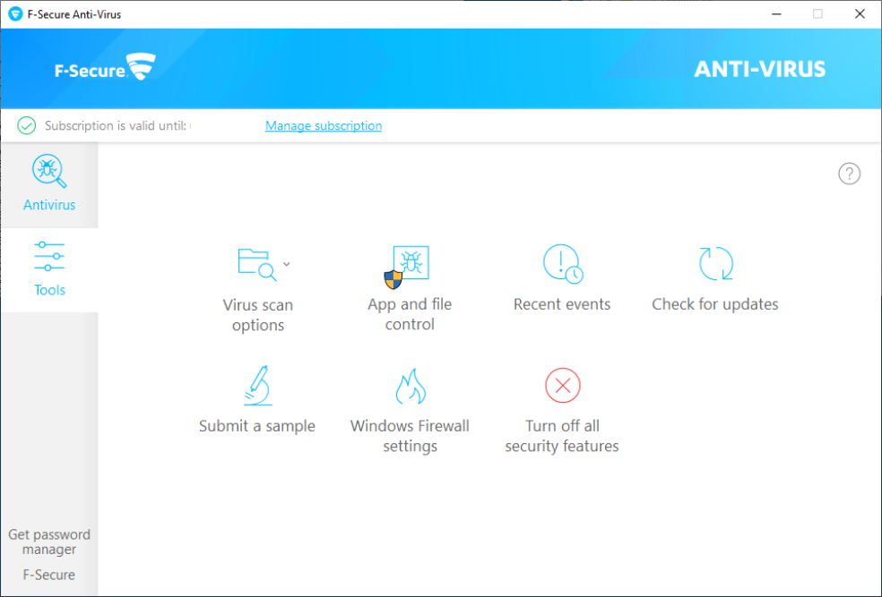 F-Secure Antivirus windows