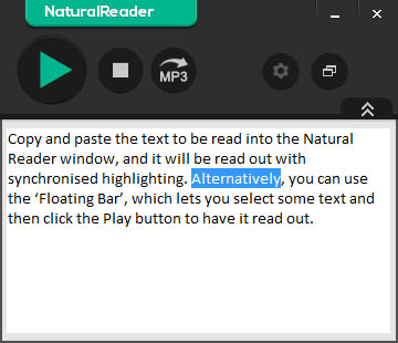 Natural Reader windows