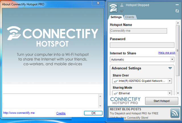Connectify Hotspot Pro windows