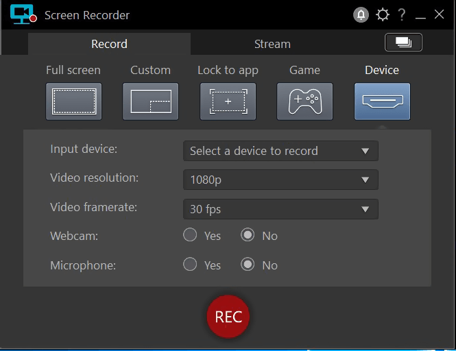 Cyber Link Screen Recorder Deluxe windows
