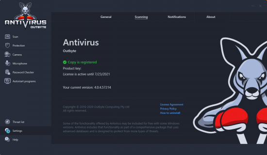 OutByte Antivirus windows