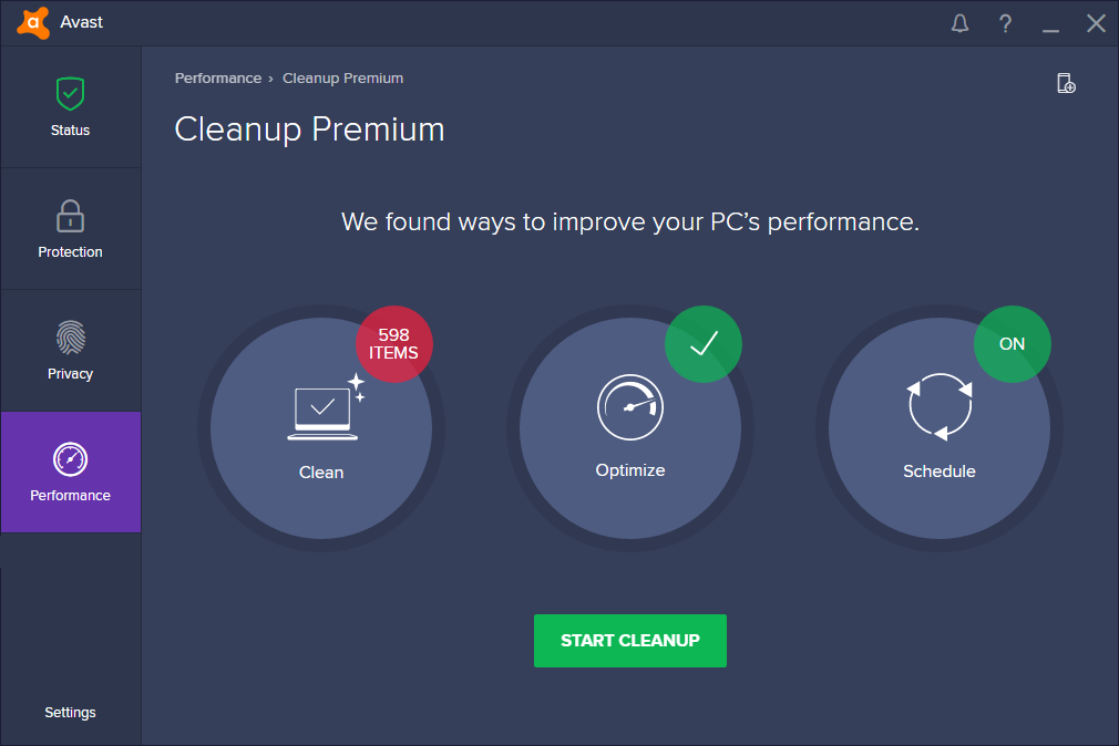 Avast Cleanup Premium windows